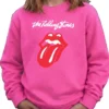 Moletom Flanelado Rolling Stones Infantil  ( Rosa )