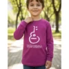 Camiseta Manga Comprida Longa Roxa Infantil Unissex Legiao Urbana Silk Screen Manual Spe