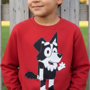 br-11134207-820ld-mr7dr2doypz808 Moletom Bluey Mackenzie Infantil ( Vermelho )