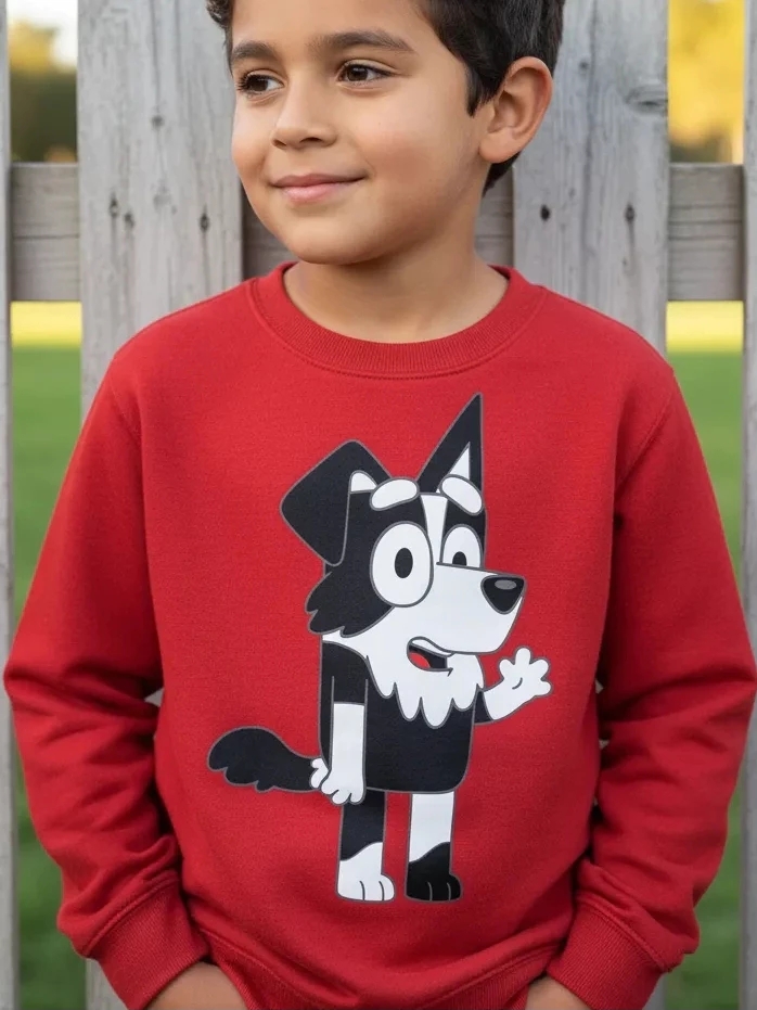 Moletom Bluey Mackenzie Infantil ( Vermelho )