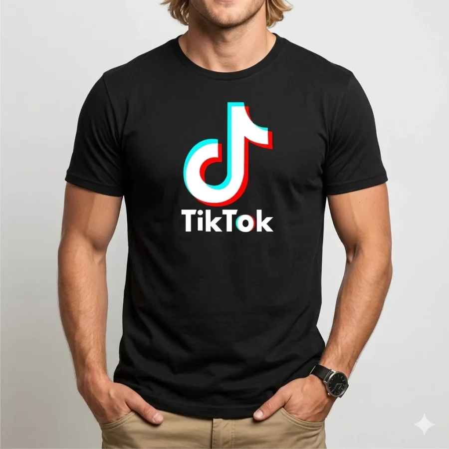 Camiseta Vermelha Adulto Unissex Tik Tok