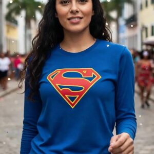 br-11134207-820li-mo5i1lelzi8265 Camiseta Manga Longa Baby Look Azul Supergirl mlc