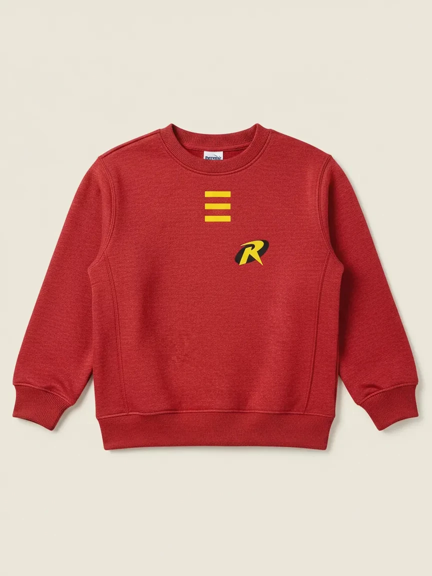 Moletom Vermelho Flanelado Infantil Robin Dc Comics spe