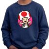 Moletom Toad Mario Bros Algodão Flanelado Infantil ( Azul )