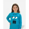 Camiseta Azul-turquesa Manga Longa Infantil m&m 3 spe