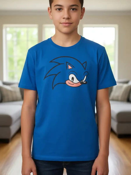 Camiseta Infantil Malha PV Sonic Silk Screen Manual Manga Curta Tamanhos Unissex Premium (cópia)
