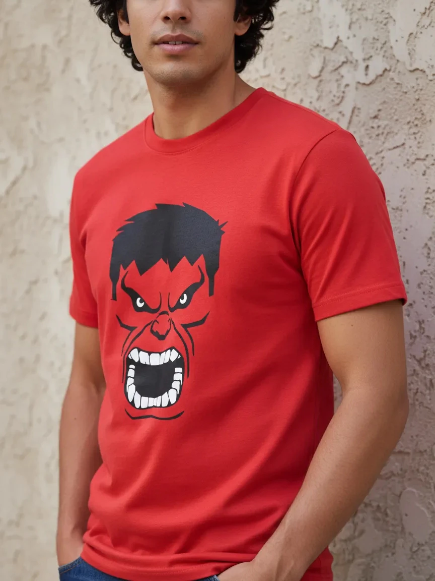 Camiseta Adullto Unissex Hulk Vermelho spe