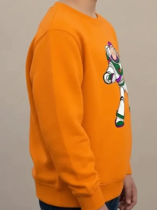 br-11134207-820lw-mr079ix1b21303 Blusa Moletom Flanelado Infantil Laranja Buzz LightyearToy Story mlc
