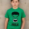 Camiseta Infantil Unissex Incrivel Hulk Verde spe