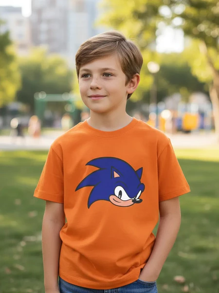 Camiseta Infantil Malha PV Sonic Silk Screen Manual Manga Curta Tamanhos Unissex Premium (cópia)