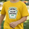 Camiseta Infantil Amarela Heinz Mostarda Silk Screen spe