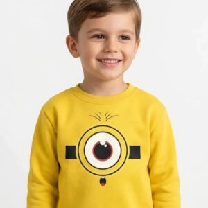 br-11134207-820m0-mou7tg6l80zpd7 Moletom Infantil Unissex Minions Algodão Silk Screen Manual mlc