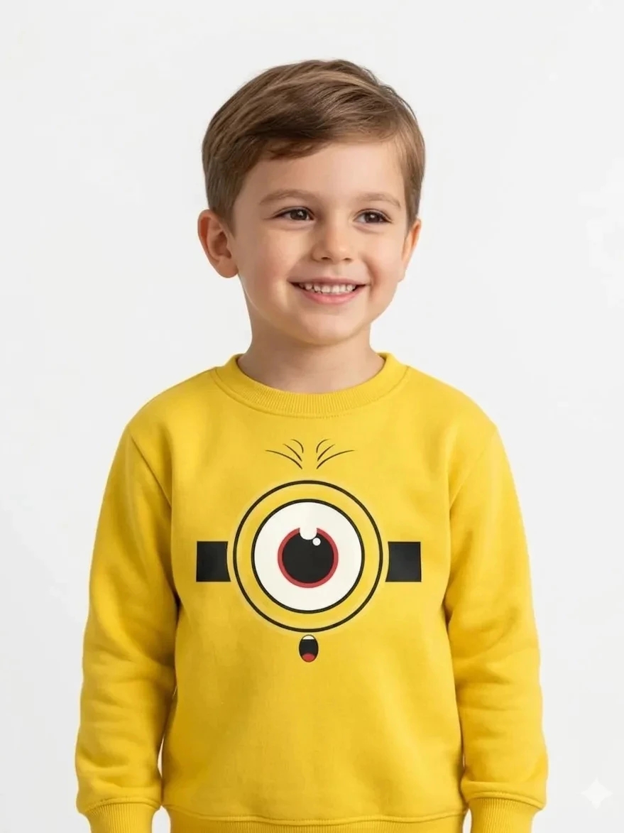 Moletom Infantil Unissex Minions Algodão Silk Screen Manual mlc