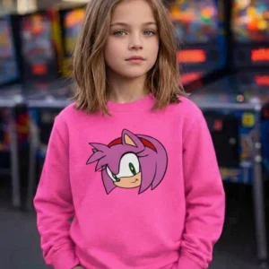 br-11134207-820m4-moy0s6y73g9253 Moletom Algodão Flanelado Infantil Rosa Amy Rose Sonic mlc