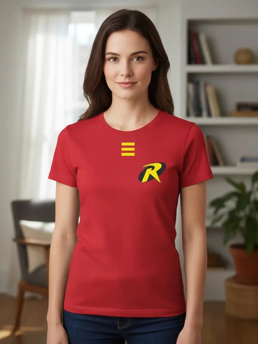 br-11134207-820m5-mol37dn02ex201 Camiseta Vermelha Adulto Baby Look Robin Herói spe