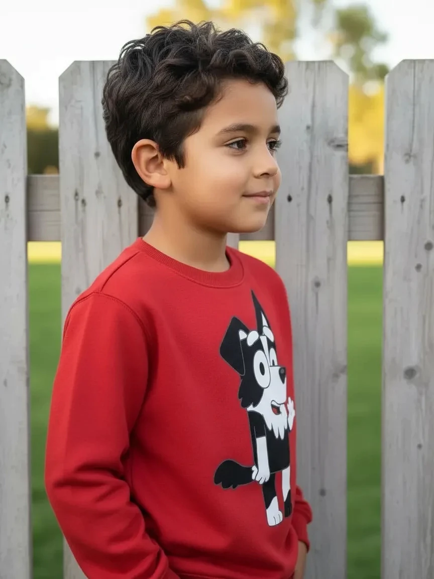 Moletom Bluey Mackenzie Infantil ( Vermelho )