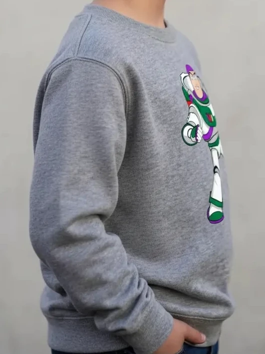 br-11134207-820m7-mqzhylfblzwlb8 Blusa Moletom Flanelado Infantil Cinza Buzz LightyearToy Story mlr