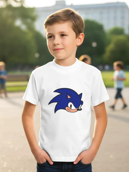 Camiseta Infantil Malha PV Sonic Silk Screen Manual Manga Curta Tamanhos Unissex Premium (cópia)