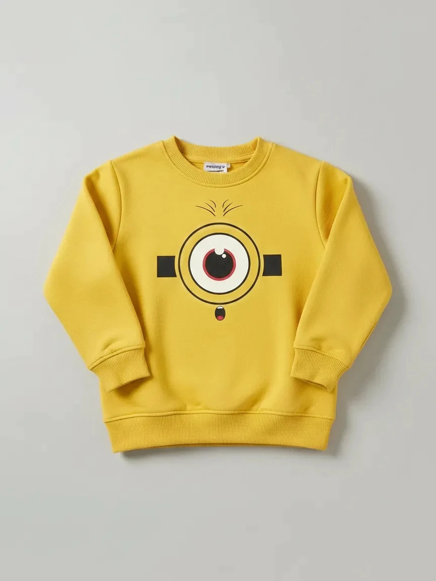Moletom Infantil Unissex Minions Algodão Silk Screen Manual mlc