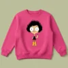 Blusa Moletom Flanelado Rosa Infantil Unissex Irmão do Jorel Silk Screen Manual Premium spe
