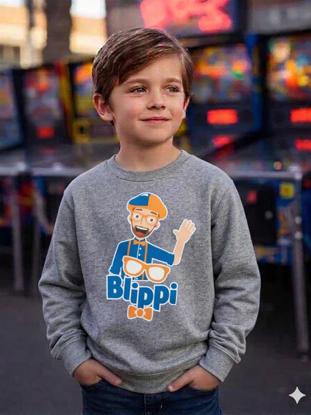 Moletom Infantil Cores Blippi Blusa de Frio Unissex Personagem spe