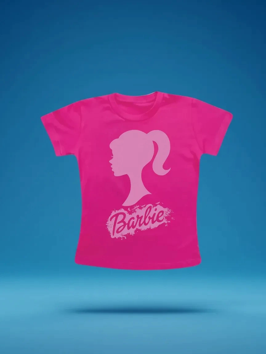 Camiseta Baby Look Feminina Rosa Barbie spe