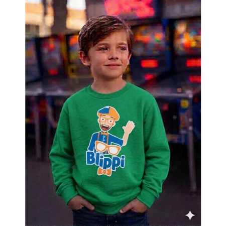 Moletom Infantil Cores Blippi Blusa de Frio Unissex Personagem spe