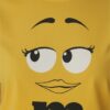 Camiseta Amarela Manga Curta Infantil Unissex m&m mod 3 mlc