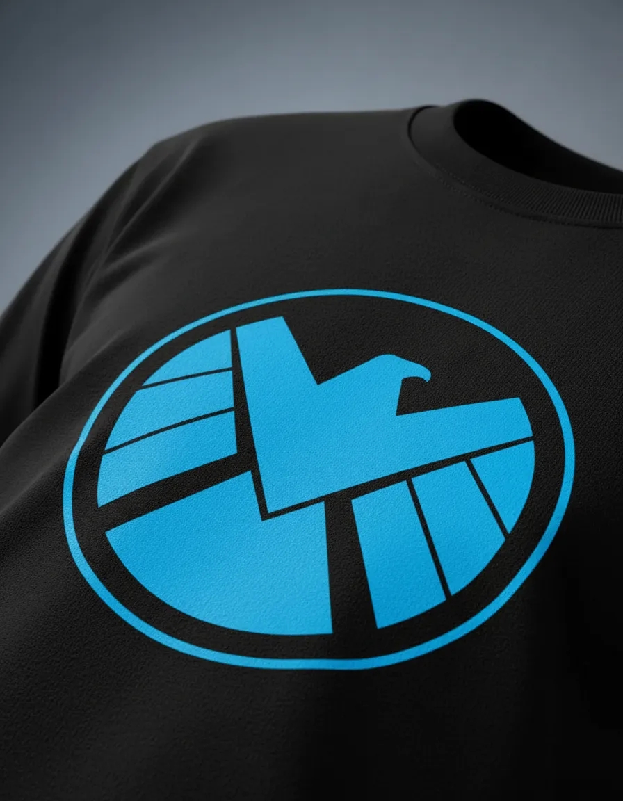 Camiseta Adulto Agentes Shield Silk Screen Manual Hq Premium mlc