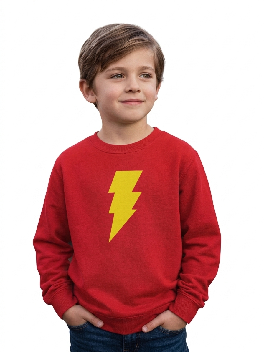 image_48439ae9 Moletom Infantil Unissex Vermelho Super Herói Shazam mlc