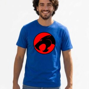 Camiseta Azul Manga Curta Adulto Unissex Thundercats mlc