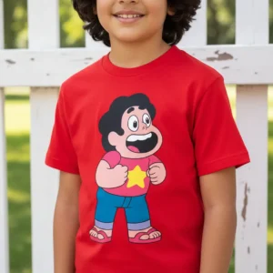 1 Camiseta Vermelha Steven Universo ( Infantil ) mlc