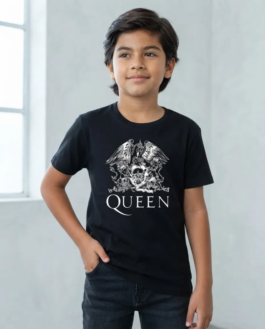 Camiseta Preta Queen ( Infantil ) mlc