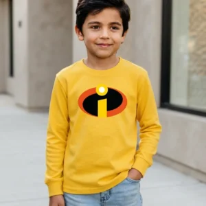 1 Camiseta Amarela Ls Infantil Os Incríveis mlc