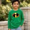 Camiseta Verde Ls Infantil Os Incríveis mlc