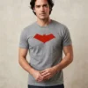 Camiseta Cinza Ss Adulto Capuz Vermelho spe