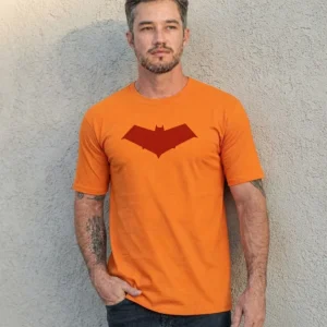 1 Camiseta Laranja Ss Adulto Capuz Vermelho mlc