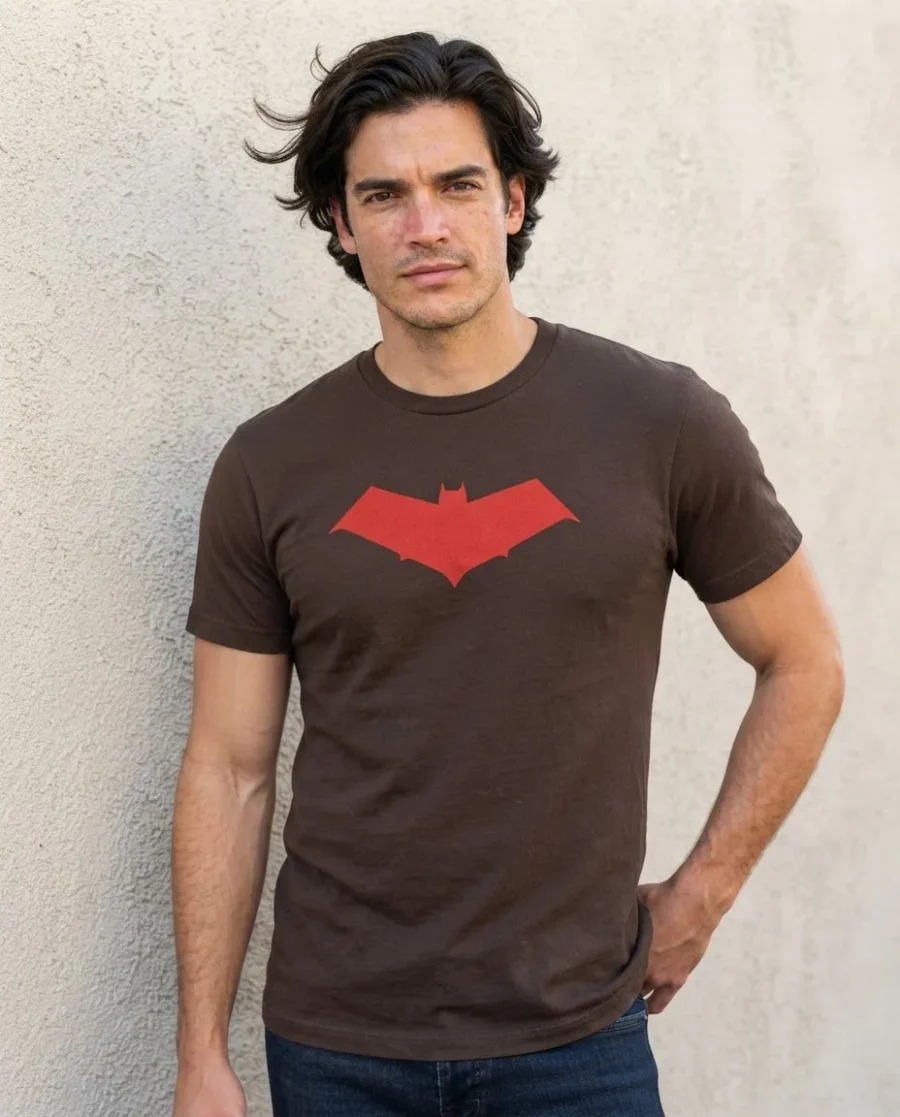 1 Camiseta Marrom Ss Adulto Capuz Vermelho mlc