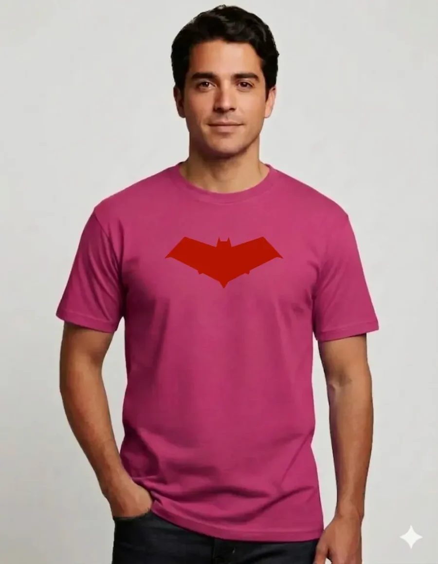 Camiseta Rosa Ss Adulto Capuz Vermelho mlr