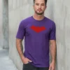 1 Camiseta Roxa Ss Adulto Capuz Vermelho mlc