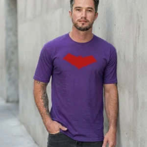 1 Camiseta Roxa Ss Adulto Capuz Vermelho mlc