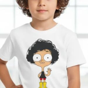 1 Camiseta Branca Infantil Unissex Irmao Do Jorel mlc