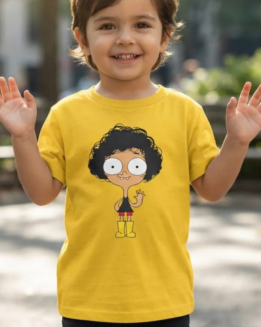 1 Camiseta Amarela Infantil Unissex Irmao Do Jorel mlr