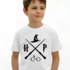 Camiseta Branca Infantil Unissex Harry Potter mlc