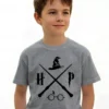 1 Camiseta Cinza Infantil Unissex Harry Potter mlc