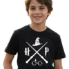 1 Camiseta Preta Infantil Unissex Harry Potter mlc