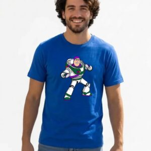 Camiseta Azul Adulto Unissex Buzz Lightyear Toy Story mlc