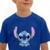 1 Camiseta Azul Infantil Unissex Lilo & Stitch spe