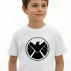 Camiseta Branca Infantil Unissex Shield mlc