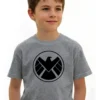 Camiseta Cinza Infantil Unissex Shield mlc
